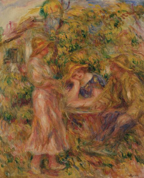 Pierre-Auguste Renoir Three Figures in Landscape